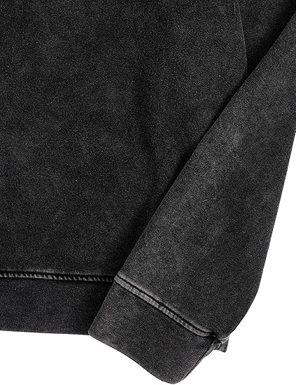 WDIRARA Men's Y2k Letter Graphic Distressed Long Sleeve Hoodie Vintage Hipster Loose Fit Hooded Sweatshirt