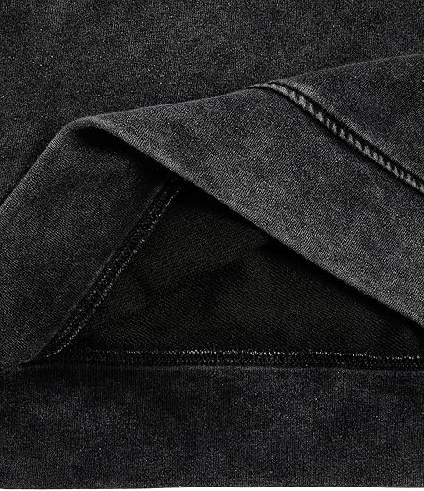 WDIRARA Men's Y2k Letter Graphic Distressed Long Sleeve Hoodie Vintage Hipster Loose Fit Hooded Sweatshirt